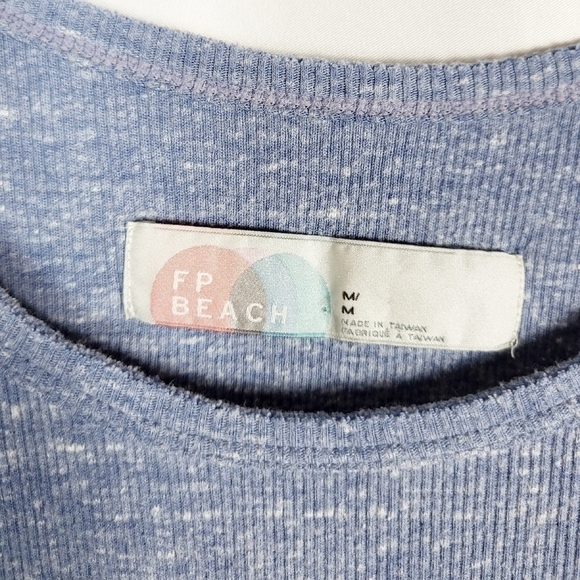 FREE PEOPLE Beach long sleeve ribbed tee shirt - Picture 3 of 5